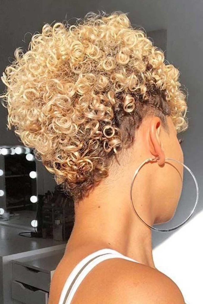 Black-blonde Hairstyles with Curls