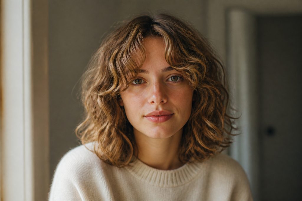 14 Curly Bangs Haircuts That Look Bouncy, Lived In, and Cute