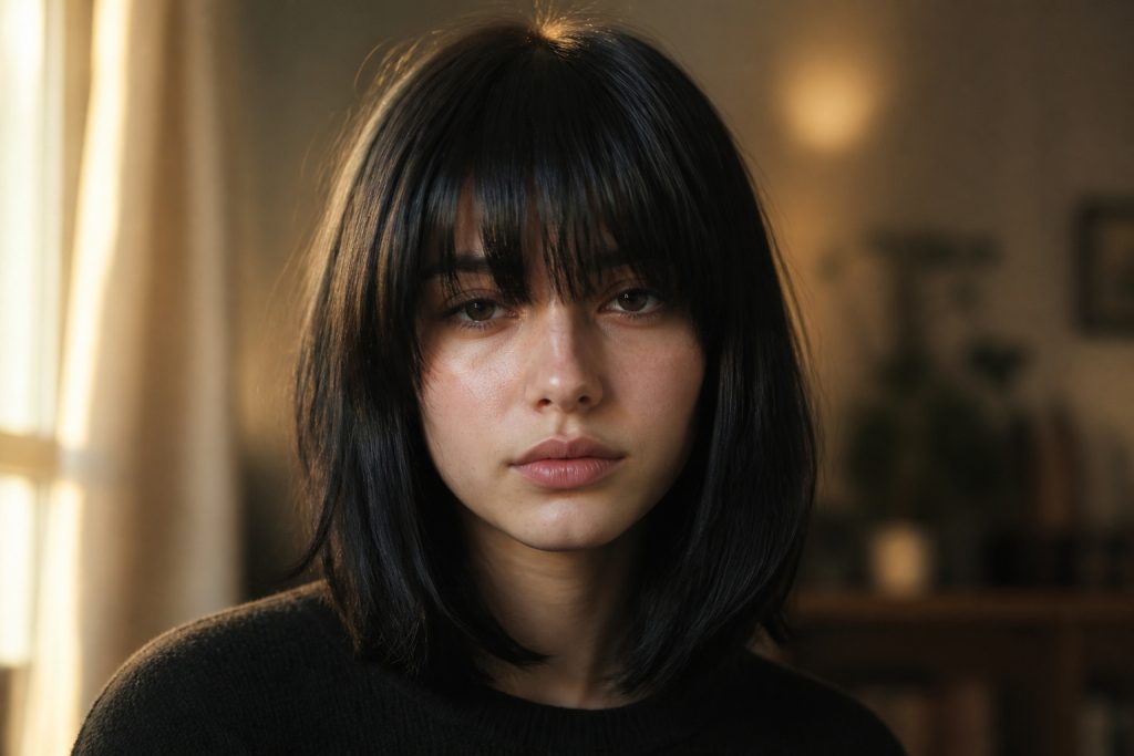 17 Wednesday Bangs Ideas for That Moody Addams Girl Look
